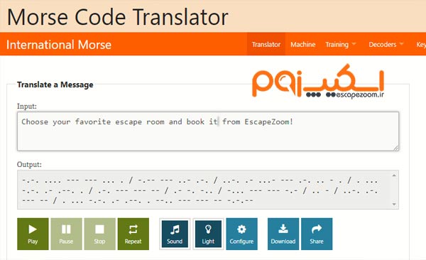 سایت تبدیل کد مورس به متن و صدا 